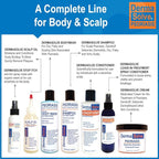 Dermasolve Psoriasis Leave-In-Treatment and Styling Spray Conditioner for Seborrheic Dermatitis, Sensitive Skin, Detangle, De-Flake, Soothing Anti Dandruff, Dry Scalp Repair for Damaged Hair