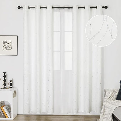 Deconovo Living Room Curtains 36 Inches Long, Thermal Insulated, Room Darkening - Image 5