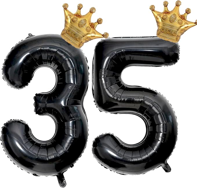 40 inch Large Black 35 Balloon Number by Unknown