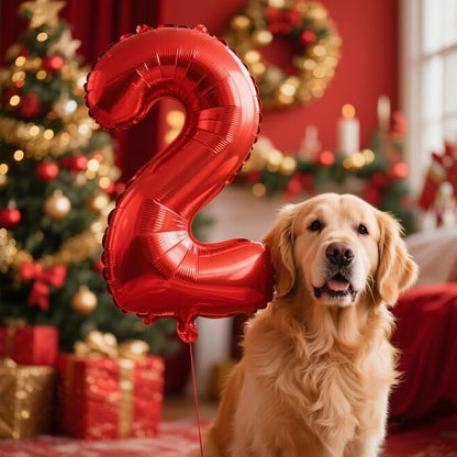 Number Balloons 2 Balloon 40 inch Red - Image 2