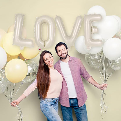 26 Pcs Cream Letter Balloons, 16 Inch Foil Alphabet Letter Balloons, Letter A-Z - Image 4