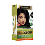 Indus Valley Organic Damage Free Gel Hair Color | Gray Coverage of Resistant Gray Hairs - Ammonia-Free & Vegan - Salon Influenced Hair Dye | Permanent Hair Dye For Women, Black 1.0, 8.45 fl. oz.