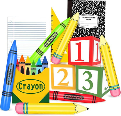 Back to Party Pencil Crayon Balloons Sets by Denylopro