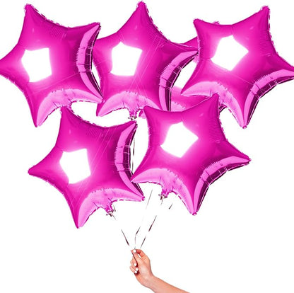 MEETINGU Star Balloons, 18 Inch Rose Mylar Star Foil Balloons - Image 4