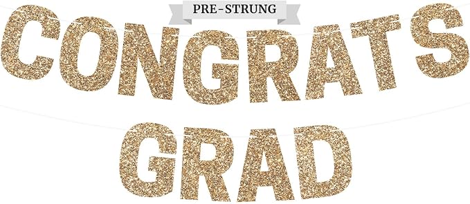 Pre-Strung Congrats Grad Banner by PerfectOccasion