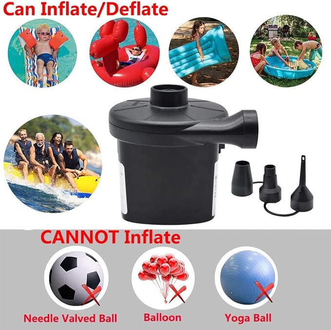 Electric Air Pump for Inflatables Air Mattress Pump Bed Pool Toy Raft Boat - Image 6