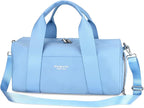 Compact Sports Gym Bag for Women, Cute Mini Duffle Bag with Wet Pocket & Shoes Compartment, Personal Item Travel Workout Bag, 16"- Small, Sky Blue