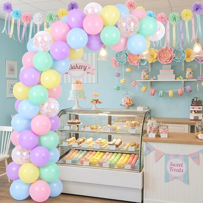 RUBFAC Pastel Balloons Easter Party Balloon - Image 7