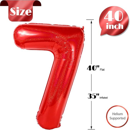 Laser Red 7 Balloon - Image 5