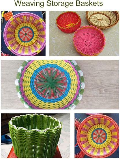 295ft/90m 2.5mm Round Synthetic Rattan Coffee Color, Plastic Wicker Repair Kit - Image 3