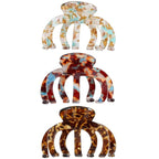 Extra Large Octopus Hair Clips for Women - Octopus Claw Clip for Oversized Thick Hair, Non-Slip Strong Hold Claw Clips - Unbreakable Big Barrettes Jaw Clamps Accessories -3 PCS (multicolor)