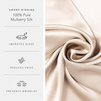 Fishers Finery 25mm 100% Pure Mulberry Silk Pillowcase Set (Taupe Standard 2 Pack)