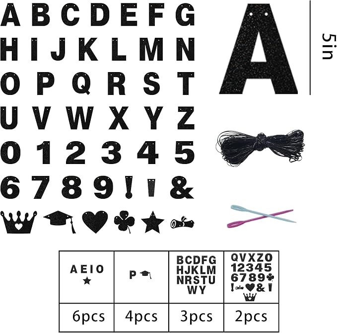 131 PCS Custom Banner DIY Letter Banners Personalized Banner - Image 2