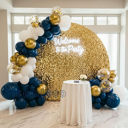 Navy Blue Balloon Arch Kit, 10 Gold Confetti, Graduation 2026, Baby Shower - Image 6