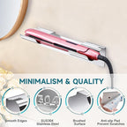 Curling Iron Holder Wall Mounted Hair Dryer Holder Straighteners Holder Hair Tool Organizer for Curling Wands Accessories Stainless Steels Adhesive Flat Iron Holder for Bathroom Barber Shops Vanity