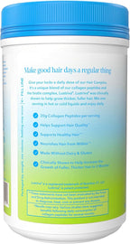 Vital Proteins Collagen Peptides + Biotin 10000mcg Hair Complex, Hair Growth Supplement - Clinically Studied Lustriva to Promote Thicker Fuller Hair, 20g Unflavored Collagen for Women 11.4oz Powder
