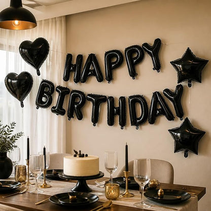 Black Birthday Decorations - Image 2