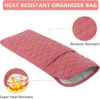 Heat Resistant Hair Tools Organizer Bag Portable Travel Storage Cover Pouch for Hair Straighteners, Curling Irons, Flat Irons and Hot Styling Tools(13.8" x 5.5")