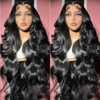 VIPbeauty 32 Inch Full 13x6 Lace Frontal Wigs Human Pre Plucked Bleached Knots 180 Density HD Transparent Body Wave Lace Front Wigs Human Hair for Women 12A Glueless Wigs Human Hair with Baby Hair