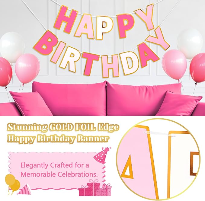 Pre-Strung Happy Birthday Banner - Image 3