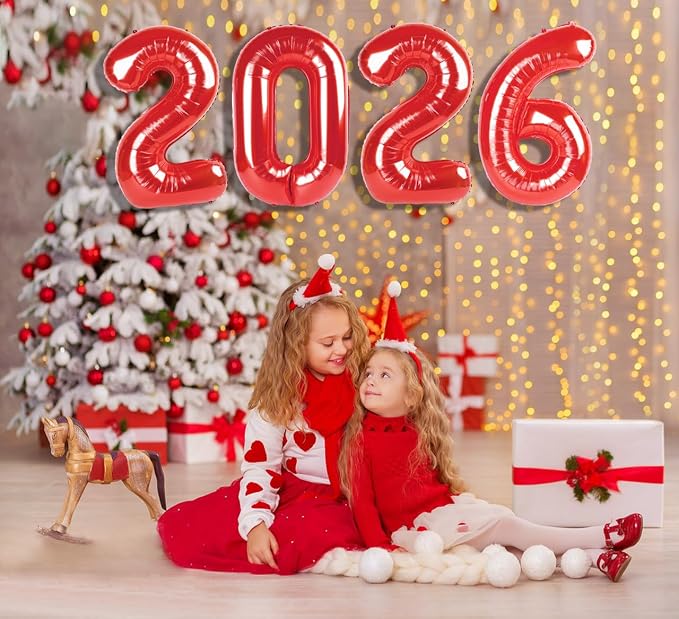 Number Balloons Red 2026 Balloon 40 inch - Image 6