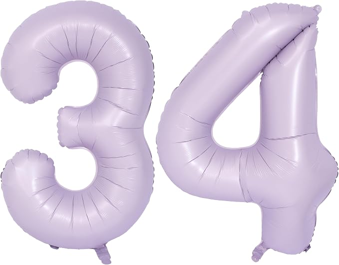 40 In Matte Purple Number Balloons Helium Foil Mylar Balloon Digital 34 | by Exquisitehighqualitypartydecorationstomeetyoureveryneed%EF%BC%81