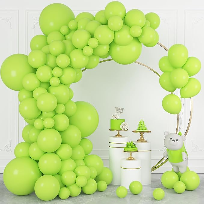164Pcs Lime Green Balloons Garland Arch Kit Different Sizes | 18 12 10 5 inch by OUDDYLIFE