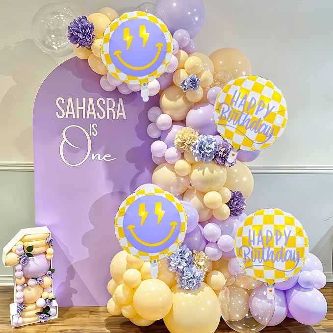 18 Inch Smile Face Birthday Foil Balloons - Image 6