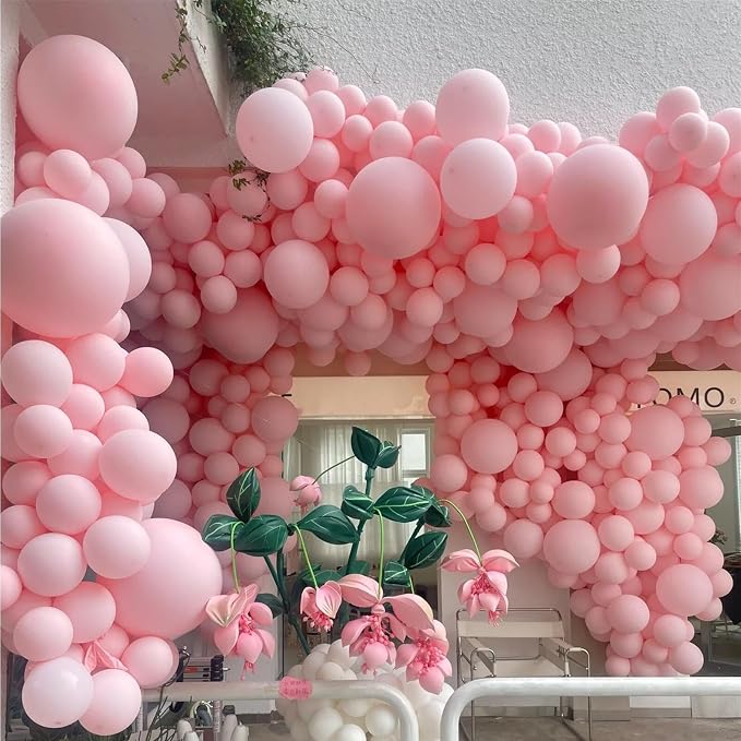 412pcs Light Pink Balloon Arch Kit 18 12 10 5 Inch Different Sizes baby pink - Image 6