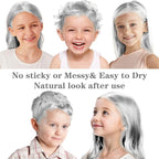 White Hair Color Wax, Temporary Hair Color Wax, Temporary Hair Dye for Dark Hair, Washable, Kids, Halloween, Cosplay, Party, Girls