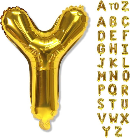 Gold Letter Balloons, 40 Inch Mylar Custom Alphabet Name Balloons by Lingqiang