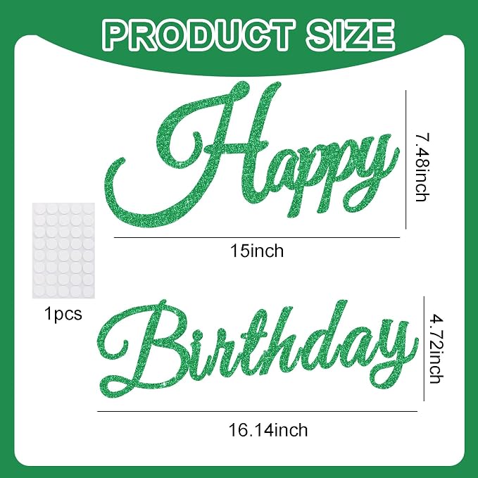 TONIFUL Happy Birthday Sign for Backdrop - Image 2