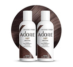 Adore Semi Permanent Hair Color (107 Mocha) | Vegan & Cruelty-Free Brown Hair Dye | No Ammonia, No Peroxide, No Alcohol | 4 Fl Oz Each (Pack of 2)