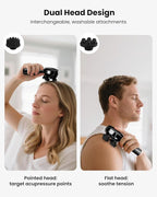 COMFIER Handheld Scalp Massager Hair Growth,Cordless Hair Head Massager with 3 Modes & 8 Silicone Claws,IPX7 Waterproof Body Massager for Stress Relax,Pet Massage,Head Scratcher,Gifts Men,Women(Black)
