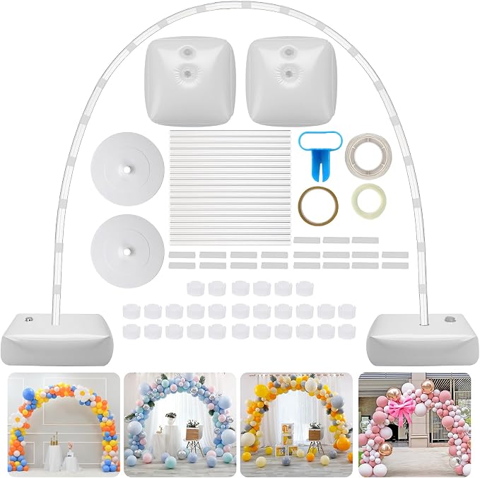 Balloon Arch Kit, Adjustable 10FT Wide & 8FT Tall Balloon Arch Stand Kit by QIPUMP