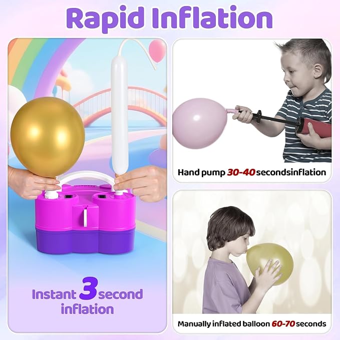 Balloon Pump Electric, 3-in-1 Portable Air Pump - Image 6