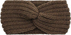 DRESHOW Knit Crochet Headband for Women Ear Warmer Soft Turban Stretch Warmer Headbands Winter Fashion Head Wrap