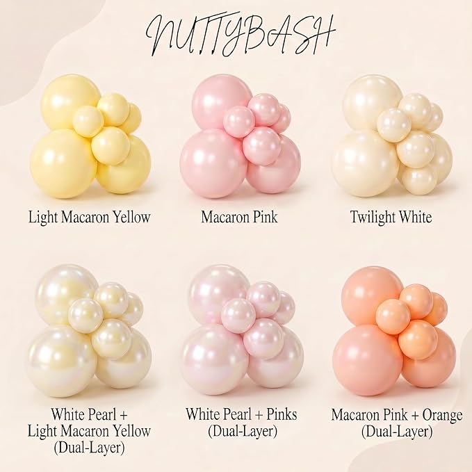 Pink and Yellow Balloon Arch Kit - Image 4