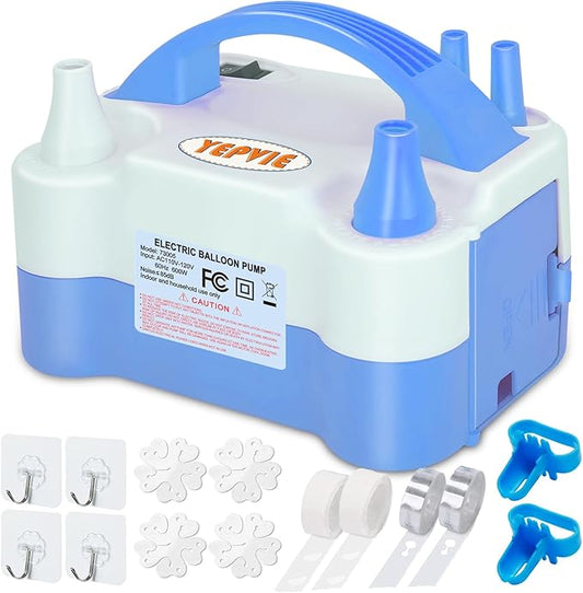 Electric Balloon Pump, Portable 2 Modes Balloon Blower Machine by YEPVIE