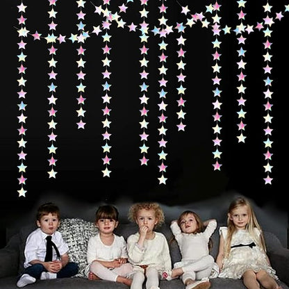 Iridescent Disco-Holographic Party-Decorations Christmas Garland - 62ft Twinkle - Image 4