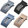 4 PCS Flat Hair Clips, Large Flat Claw Clips for Women Girls, Strong Hold French Hair Clips for Thick Thin Hair, Stylish Classic Hair Barrettes(Matte Blue)
