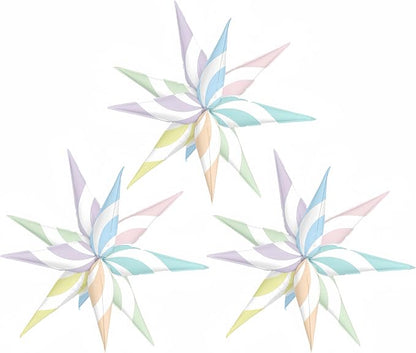 32 Inch Macaron Candy Star Balloons-6 Pastel Colors Swirl Foil Balloons by baoonworlld