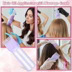 Hair Oil Applicator Bottle Hair Dye Brush Hairs Oil Bottle Root Comb 6 Ounce Reusable Hairs Oiling Color Tools with Graduated Scale and 3pcs Pointed Mouth Cover for Scalp Women Men