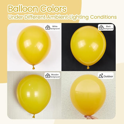 Awenztech 110pcs Mustard Yellow Balloon Arch Garland Kit 18 12 10 5 inch | Baby - Image 5