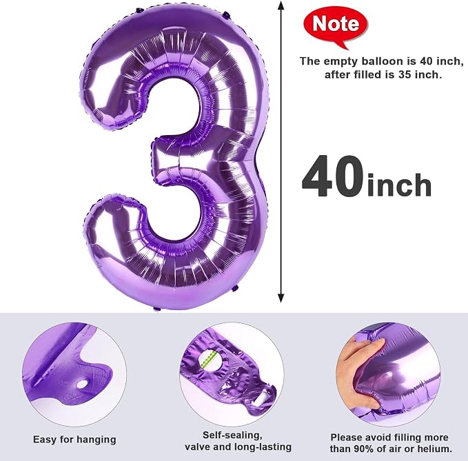 Number Balloon Purple Number 12 - Image 5