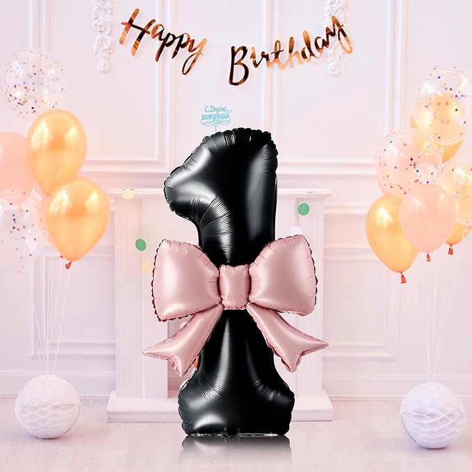 40 Inch Black Number 1 Balloon - Image 7