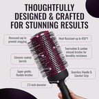 ERGO Super Gentle Round Brush for Blow Out - Salon Quality Hair Styling for Women - Roller for Wet and Dry Hair - Volumizing Care Blowout - ERG65: 2.5"