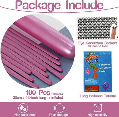 260 Metallic Rose Pink Balloons - Image 2