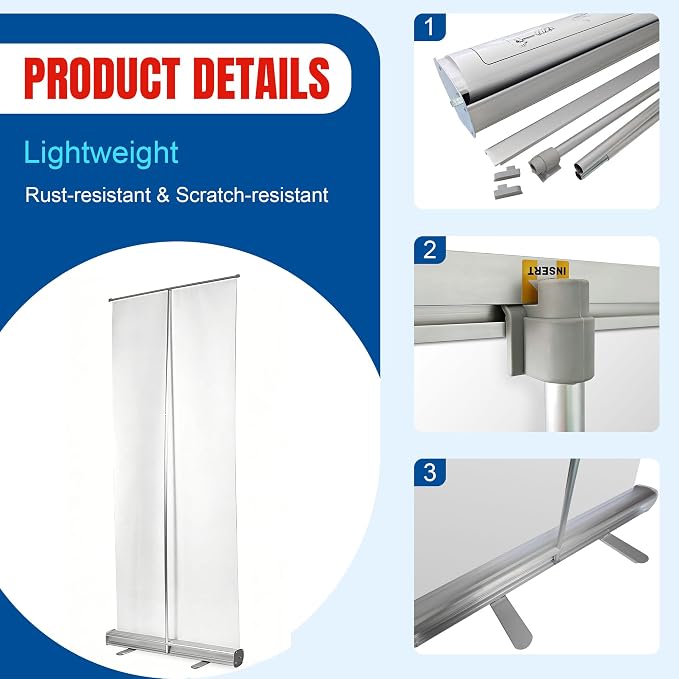 Custom Retractable Banner with Aluminum Frame, Personalized Roll Up Banner - Image 4