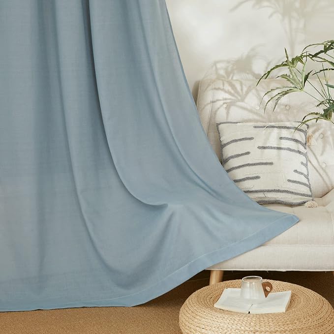 NICETOWN Rustic Linen 102 inch Long Curtains - Image 4